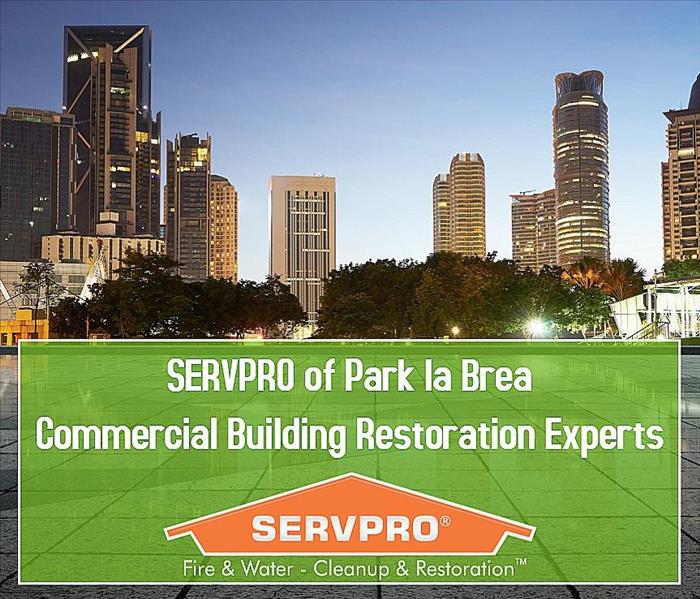 The skyline with the SERVPRO Expert Restoration 24/7 promise.