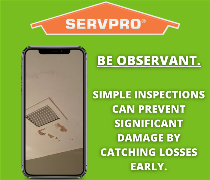 Mold mitigation small identifier but the SERVPRO cleanup team is here. 